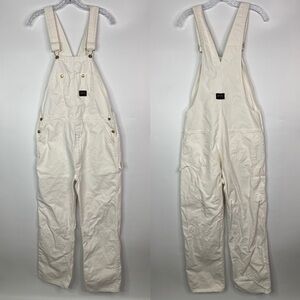 Vintage Stan Ray Off White Painters Overalls Size 34x30
